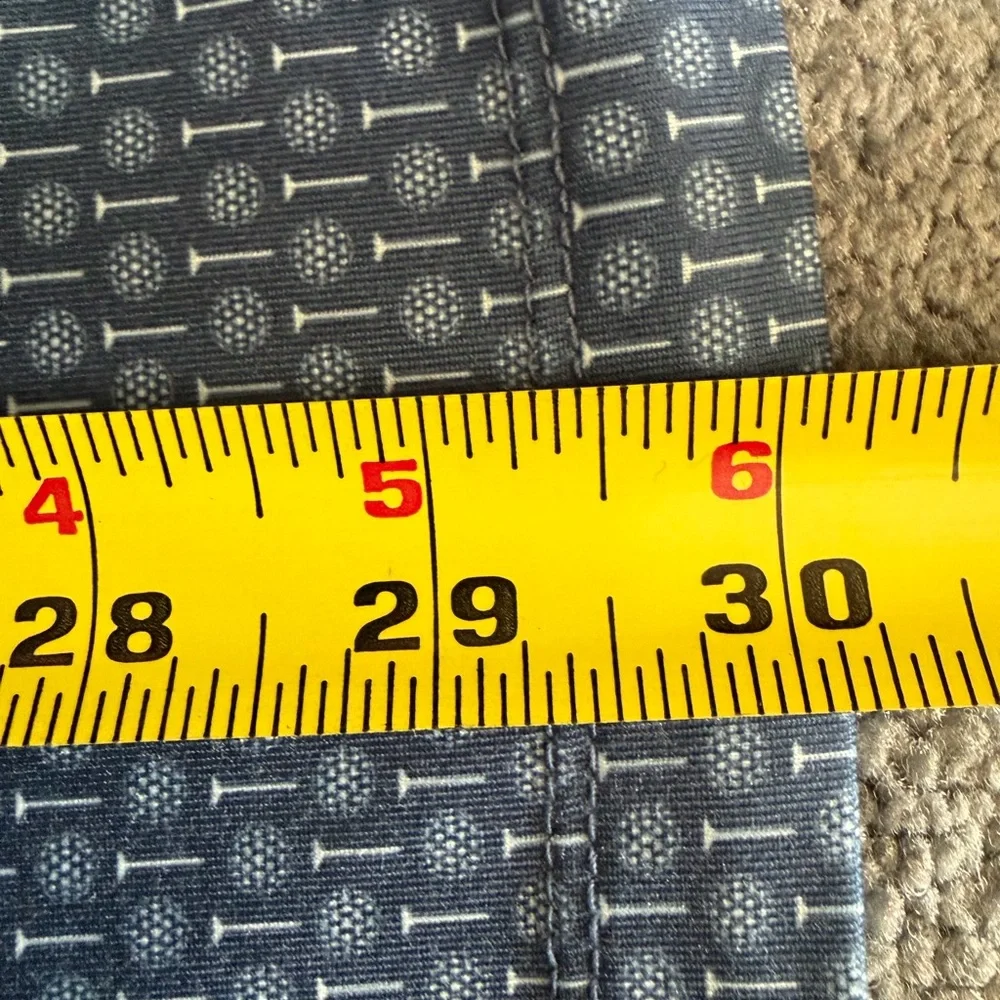 J.Crew Performance Polo Shirt XL Blue Golf Ball Print Stretch Golf Casual Resort